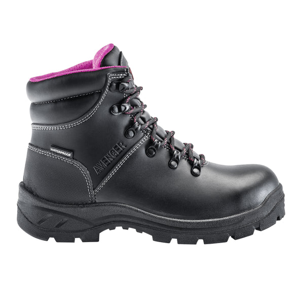 WOMENS AVNGR W/P BLACK 6" BOOT