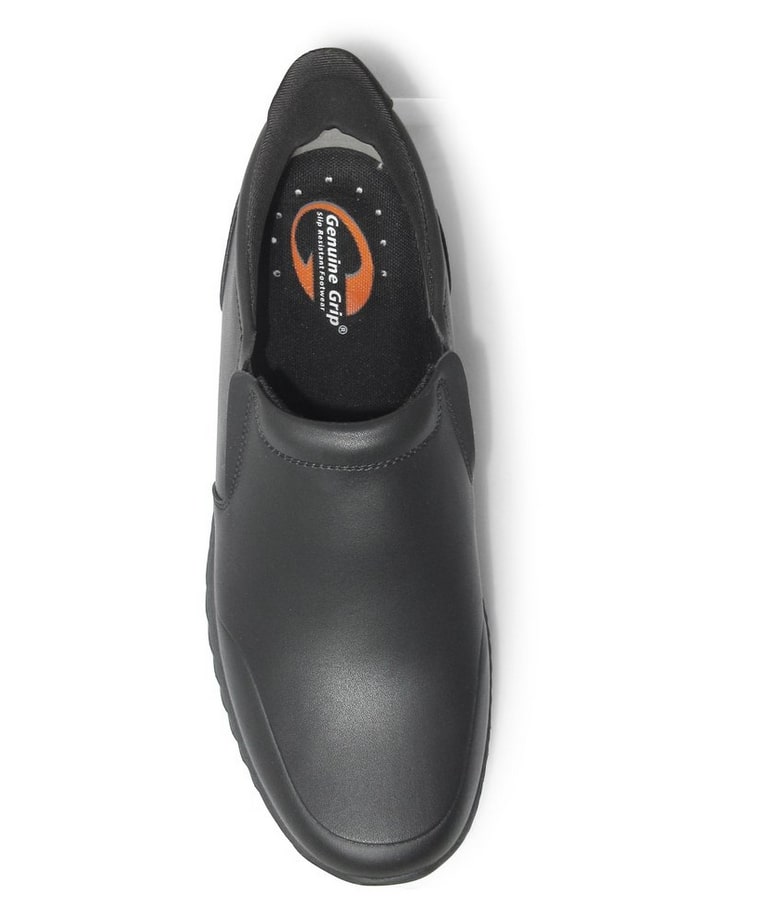 BLACK EASY ON COMP TOE SLIP-ON
