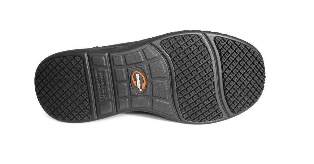 BLACK EASY ON COMP TOE SLIP-ON