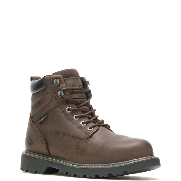 MEN'S WOLVERINE BROWN FLOORHAND WATERPROOF 6" WORK BOOT W10643