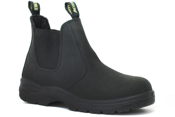 UNISEX WORKZONE BLACK SIDE GORE SOFT TOE BOOT 660-BLK