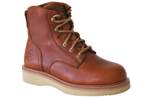 MENS WORKZONE BROWN SOFT TOE WEDGE SOLE WZN681-BRN