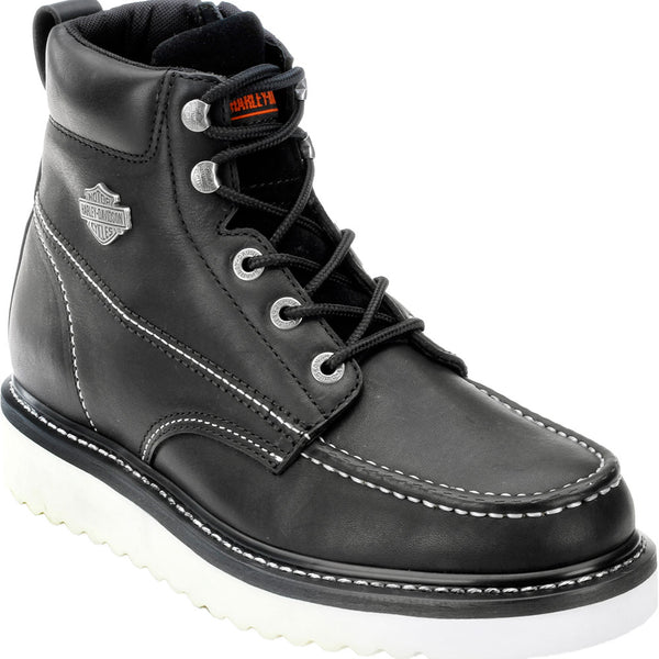 Buy Online Premium Quality MEN'S HARLEY DAVIDSON BLACK ZIP SOFT 6 IN D93135 | Best Safety Shoes and Boots - Shoeworks