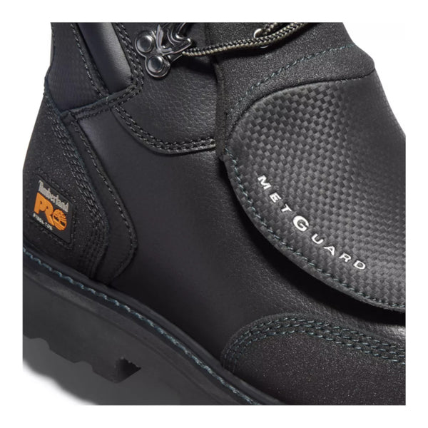 Buy Online Premium Quality MEN'S TIMBERLAND PRO BLACK STEEL TOE MET GUARD EH 6 INCH WORK BOOT TM40000 | Best Safety Shoes and Boots - Shoeworks
