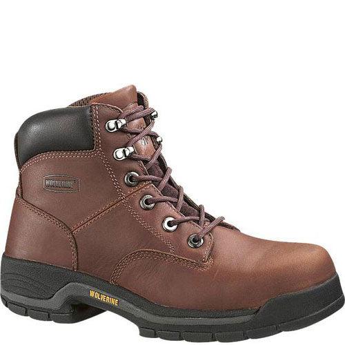 Buy Online Premium Quality MEN'S WOLVERINE BROWN HARRISON LACE-UP 6" WORK BOOT W04906 | Best Safety Shoes and Boots - Shoeworks