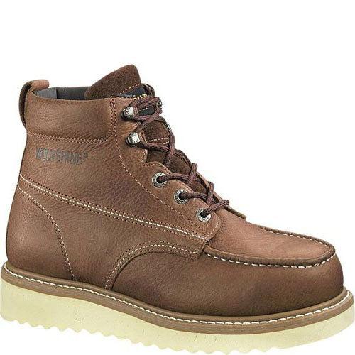 Buy Online Premium Quality MEN'S WOLVERINE BROWN MOC-TOE 6" WORK BOOT | Best Safety Shoes and Boots - Shoeworks