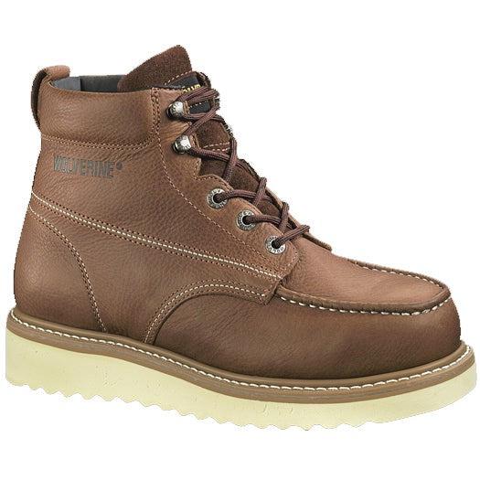 Buy Online Premium Quality MEN'S WOLVERINE TAN MOC-TOE STEEL-TOE EH 6" WORK BOOT | Best Safety Shoes and Boots - Shoeworks