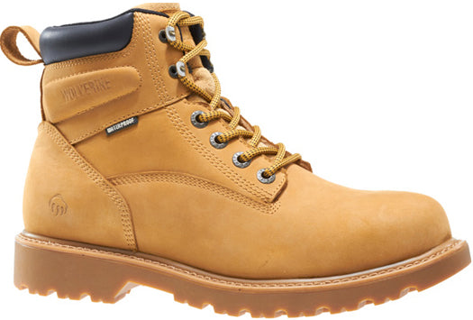 Buy Online Premium Quality MEN'S WOLVERINE WHEAT FLOORHAND WATERPROOF STEEL-TOE 6" WORK BOOT W10632 | Best Safety Shoes and Boots - Shoeworks