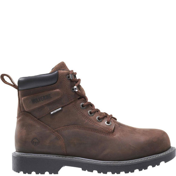 Buy Online Premium Quality MEN'S WOLVERINE BROWN FLOORHAND WATERPROOF 6" WORK BOOT W10643 | Best Safety Shoes and Boots - Shoeworks