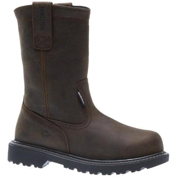 Buy Online Premium Quality MEN'S WOLVERINE BROWN FLOORHAND WATERPROOF STEEL-TOE 10" WELLINGTON W10680 | Best Safety Shoes and Boots - Shoeworks