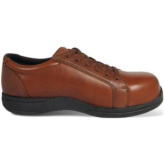 Buy Online Premium Quality WOMEN'S GENUINE GRIP BROWN OXFORD S/R COMP TOE GG361 | Best Safety Shoes and Boots - Shoeworks